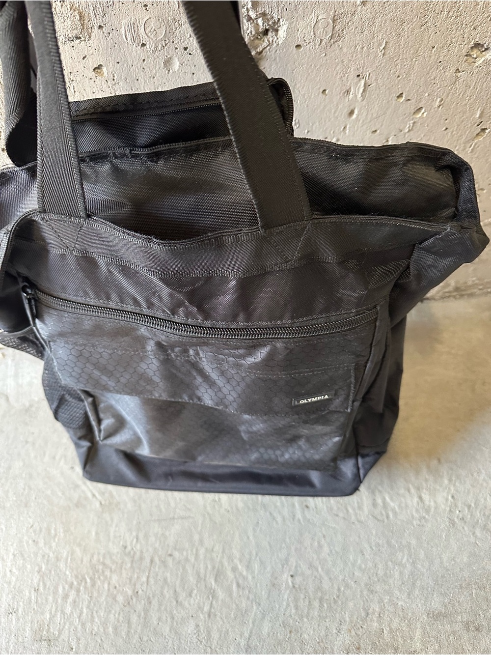 Black Roller Tote Bag - Durable Everyday Carry on wheels